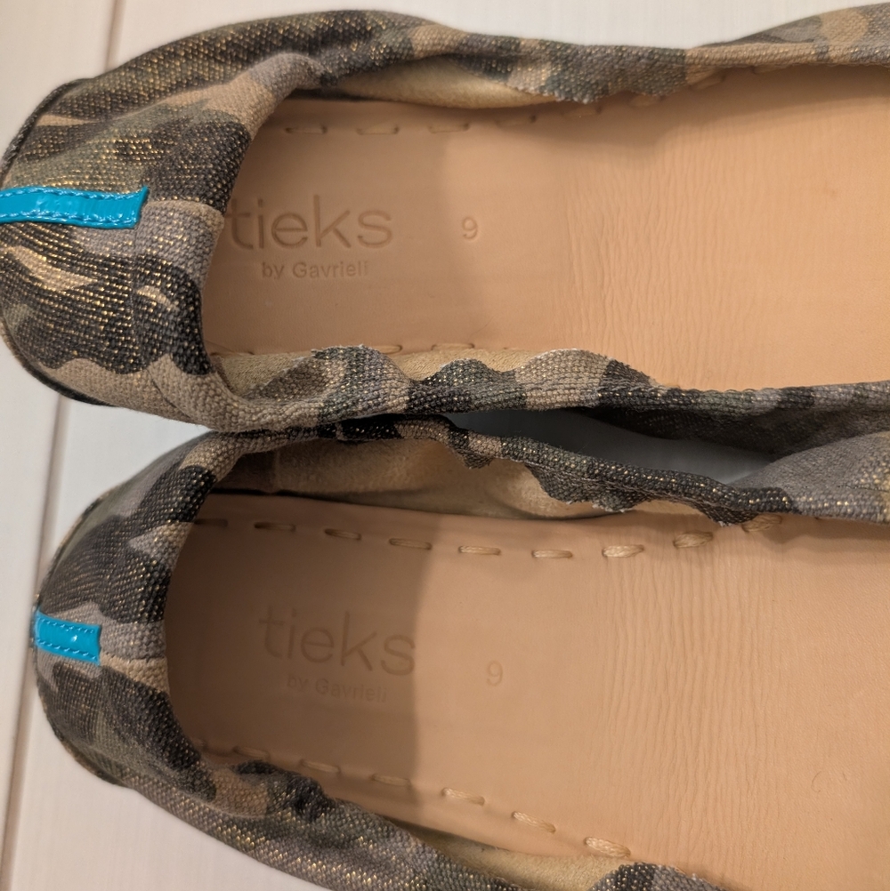 Tieks Camouflage Camo Canvas Ballet Flats Size 9 - Picture 5 of 10